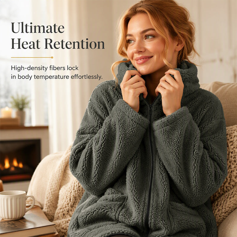 Women's Casual Warm Hooded Zipper Jacket