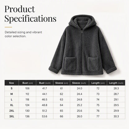 Women's Casual Warm Hooded Zipper Jacket