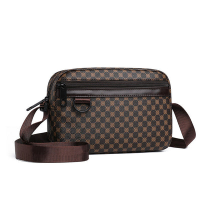 PU Leather Square Crossbody Bag for Men