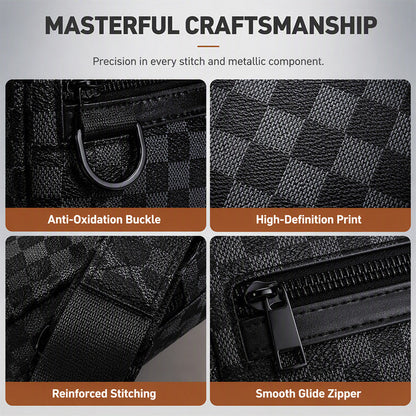 🖤 PU Leather Square Crossbody Bag for Men – Sleek Style & Everyday Convenience