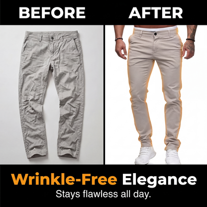 ✨ Men’s Modern Slim-Stretch Trousers – Sleek Fit & All-Day Comfort