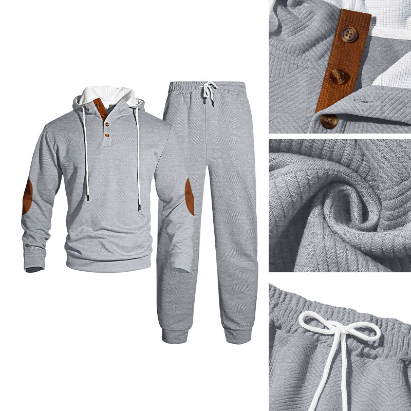 Men's Casual Hooded Tracksuit Set