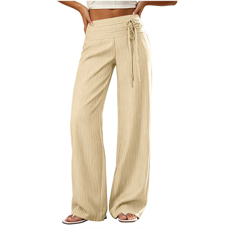 ✨ Easy Everyday Style | Women's Striped Wide-Leg Casual Pants