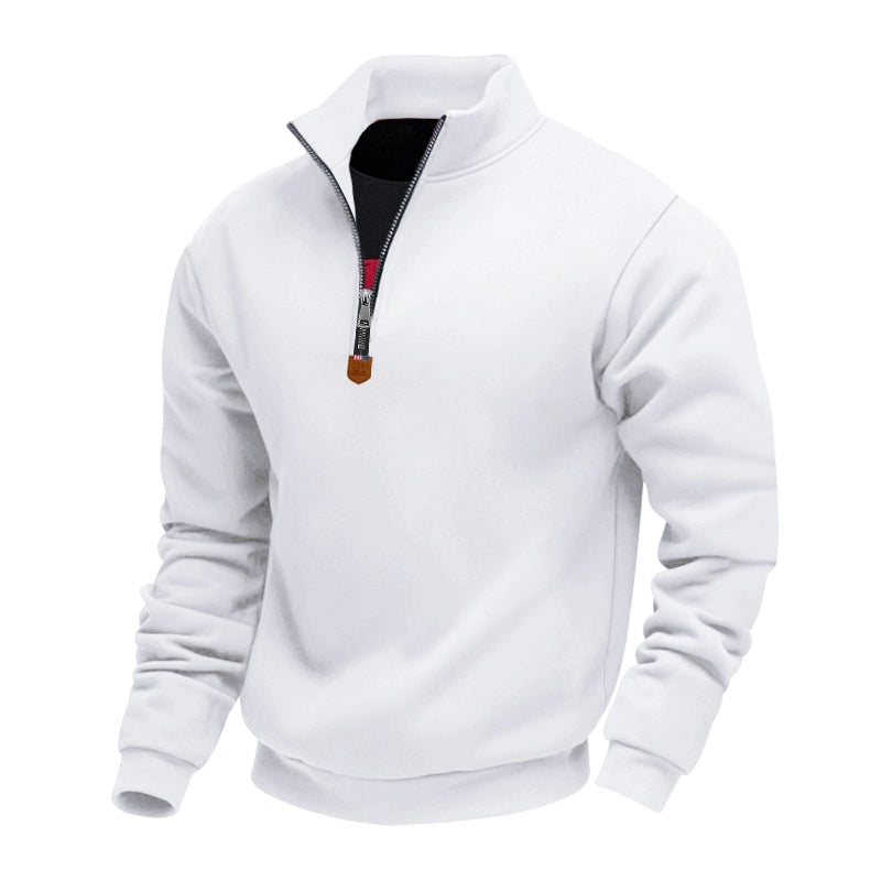 🍂 Easy Everyday Comfort | Men's Warm-Lined Stand-Collar Quarter-Zip Pullover