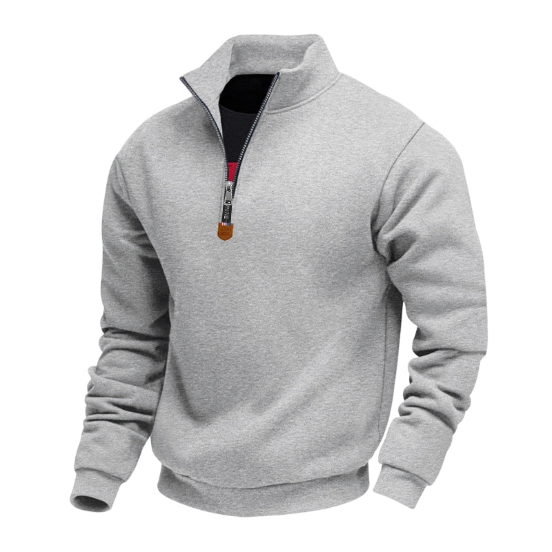 🍂 Easy Everyday Comfort | Men's Warm-Lined Stand-Collar Quarter-Zip Pullover