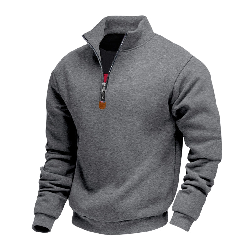 🍂 Easy Everyday Comfort | Men's Warm-Lined Stand-Collar Quarter-Zip Pullover
