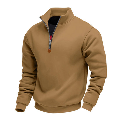 🍂 Easy Everyday Comfort | Men's Warm-Lined Stand-Collar Quarter-Zip Pullover