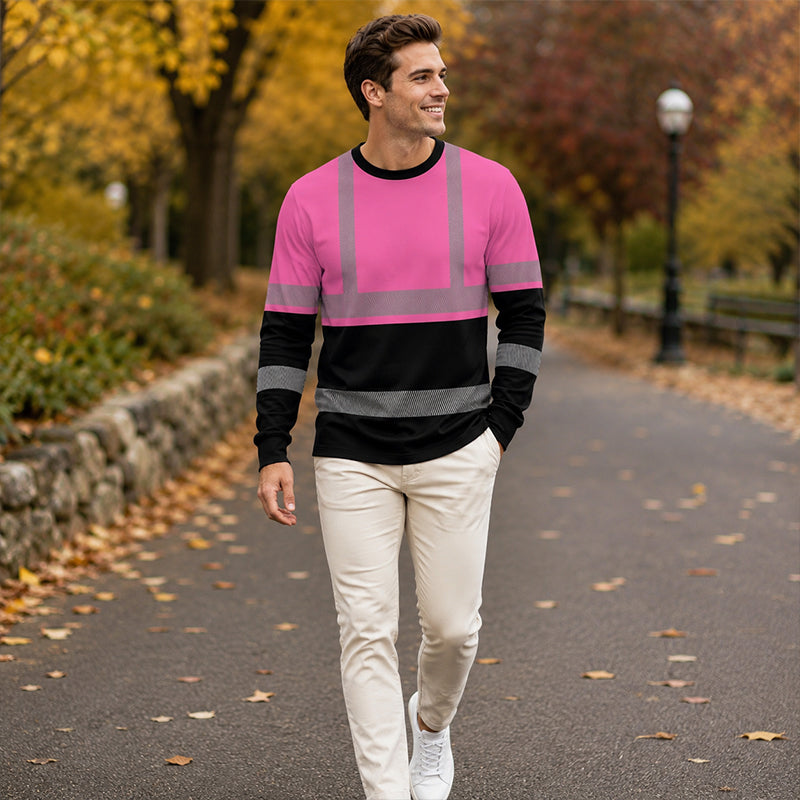 ✨ New Arrival | Men's Reflective Color-Block Performance Top