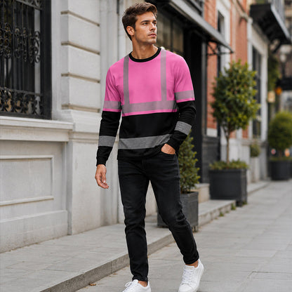 ✨ New Arrival | Men's Reflective Color-Block Performance Top