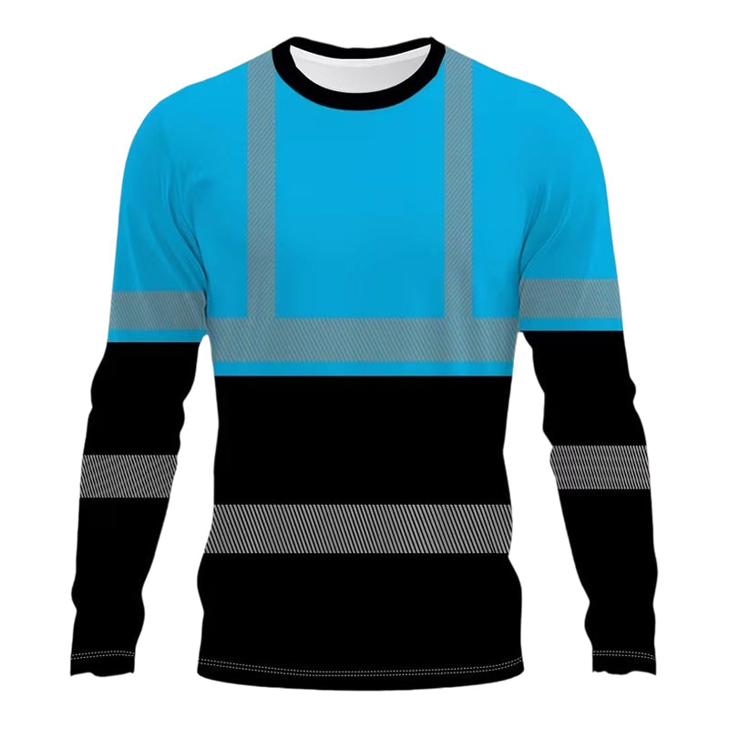 ✨ New Arrival | Men's Reflective Color-Block Performance Top