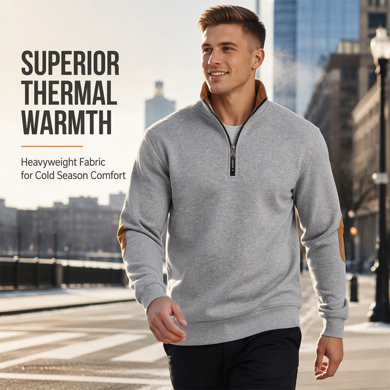 Men's Casual Plush Half-Zip Pullover
