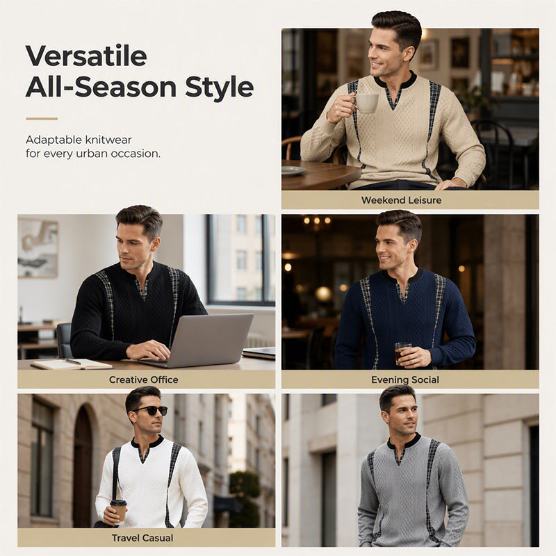 Men's Casual Long Sleeve Pullover Sweatshirt