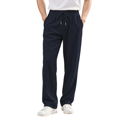 Men’s Casual Straight-Leg Drawstring Pants