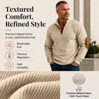 🏷️ Elevated Texture | Men's Corduroy Stand-Collar Sweatshirt