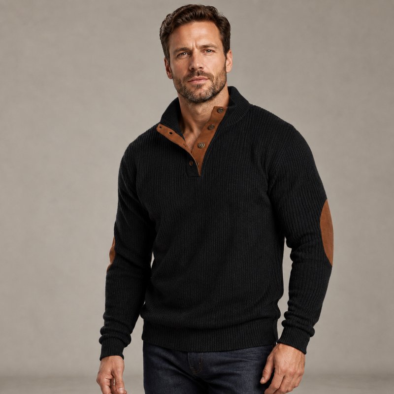 🏷️ Elevated Texture | Men's Corduroy Stand-Collar Sweatshirt
