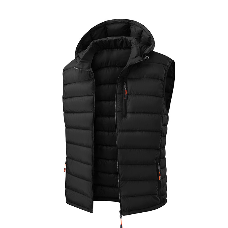 ❄️ Cold-Weather Comfort | Men's Padded Vest with Detachable Hood ⚡ Free Shipping