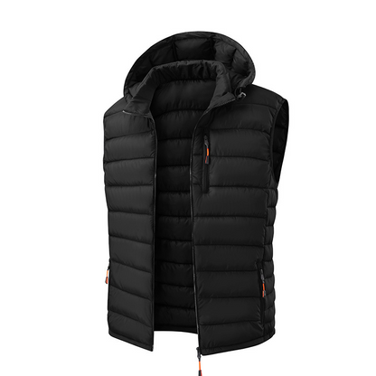 ❄️ Cold-Weather Comfort | Men's Padded Vest with Detachable Hood ⚡ Free Shipping