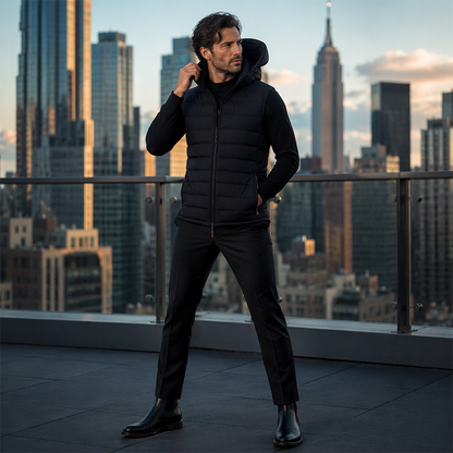 ❄️ Cold-Weather Comfort | Men's Padded Vest with Detachable Hood ⚡ Free Shipping