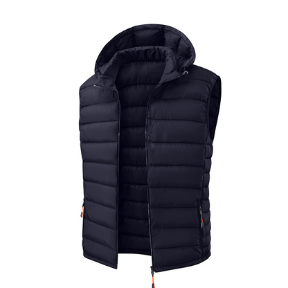 ❄️ Cold-Weather Comfort | Men's Padded Vest with Detachable Hood ⚡ Free Shipping