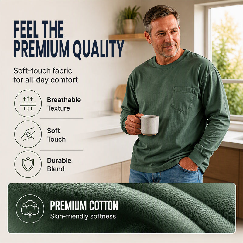 Men's Loose-Fit Long Sleeve T-Shirt