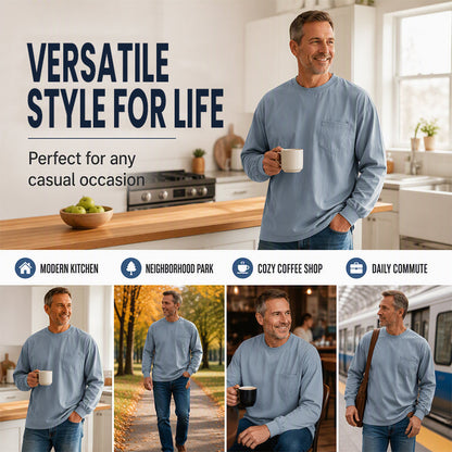 Men's Loose-Fit Long Sleeve T-Shirt