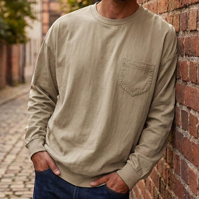 Men's Loose-Fit Long Sleeve T-Shirt