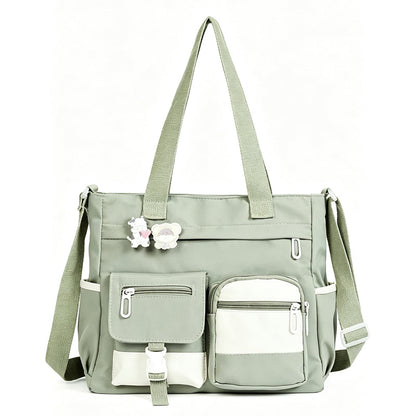 ✨ Everyday Convenience | Large-Capacity Multi-Pocket Canvas Tote Bag
