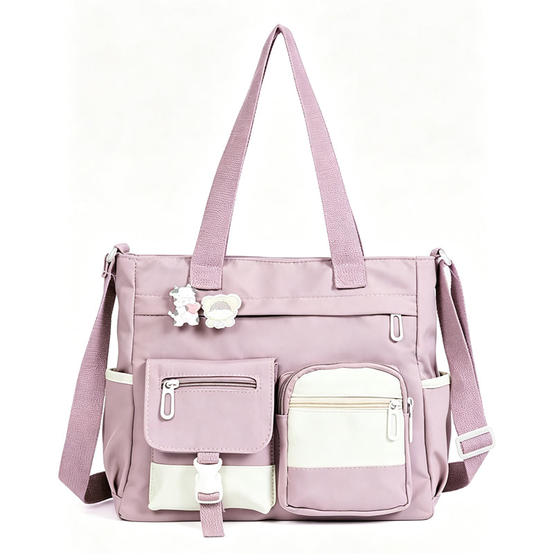 ✨ Everyday Convenience | Large-Capacity Multi-Pocket Canvas Tote Bag