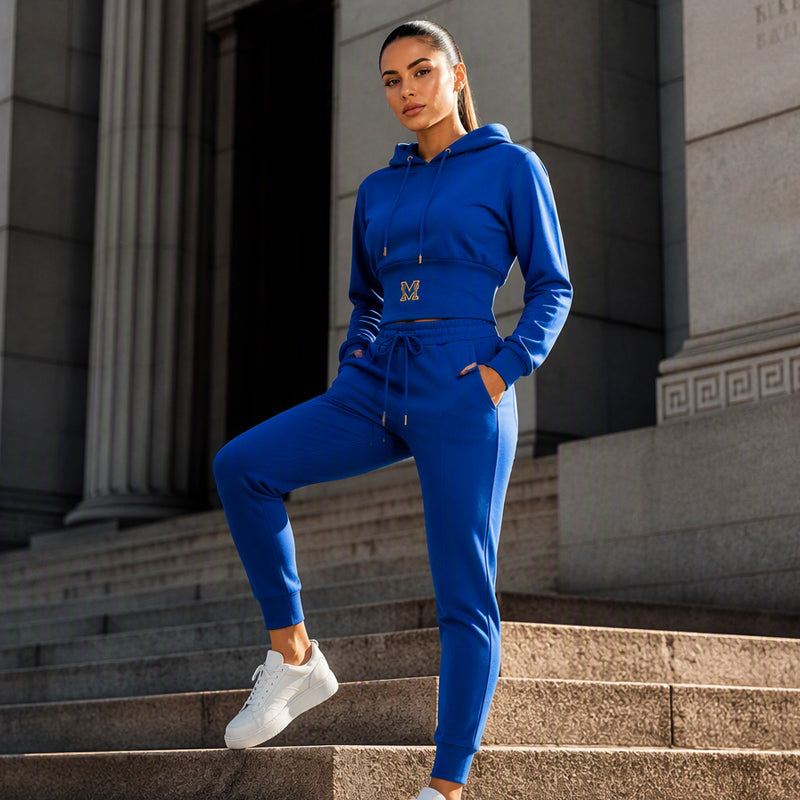 Women's Cinched Waist Hoodie & Pants Set