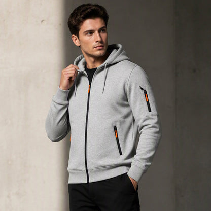 🍂 Practical Everyday Style | Men's Full-Zip Hooded Cargo Jacket ⚡