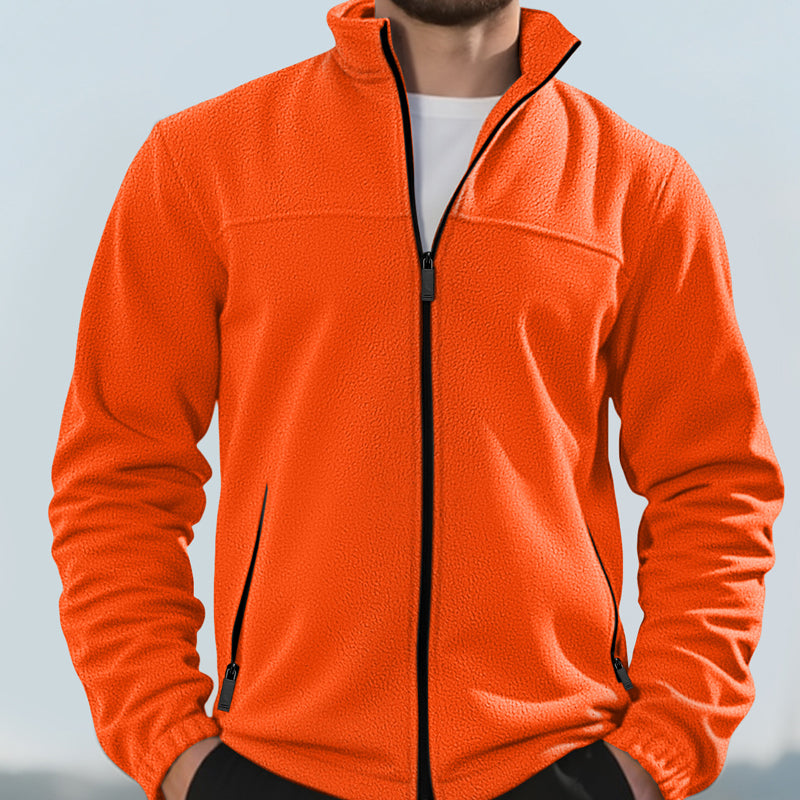 Men's Full-Zip Warm Jacket with Pockets