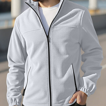 Men's Full-Zip Warm Jacket with Pockets