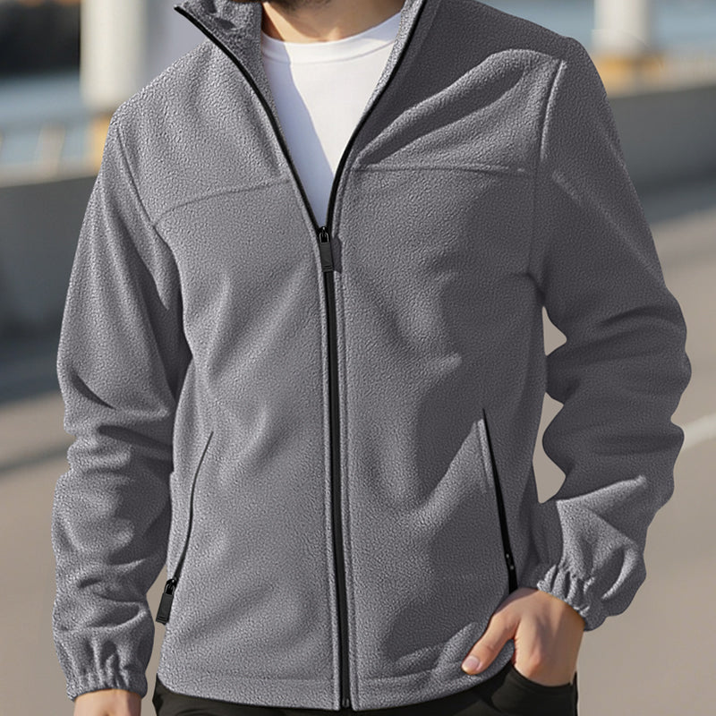 Men's Full-Zip Warm Jacket with Pockets