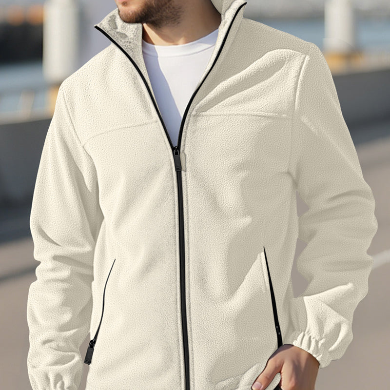 Men's Full-Zip Warm Jacket with Pockets