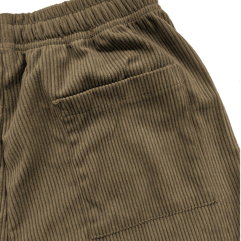 Women's Ribbed Wide-Leg Drawstring Cropped Pants