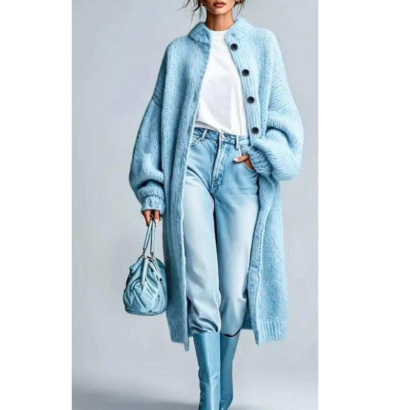 Women's Chunky Knit Long Sweater Coat