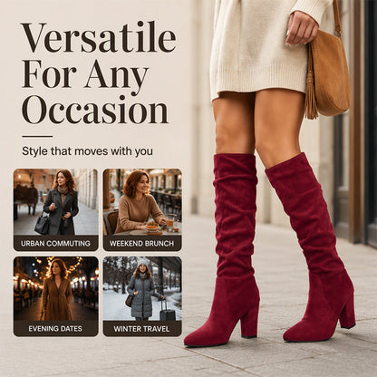 Women's Elegant Slouchy Knee-High Boots