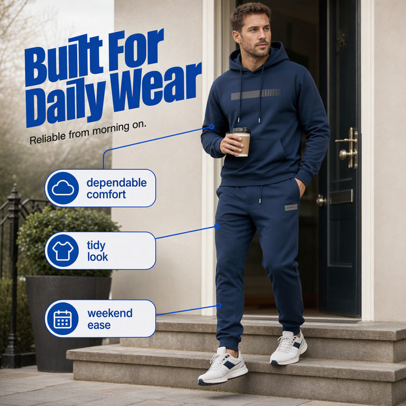 Men's Hooded Sweatshirt & Sweatpants 2-Piece Set