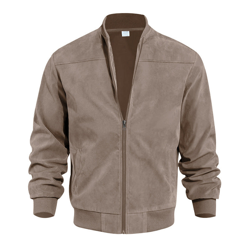 Men's Classic Bomber Jacket with Zip Front