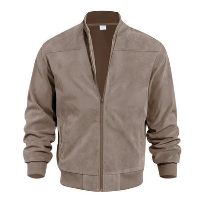 Men's Classic Bomber Jacket with Zip Front