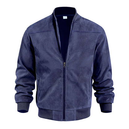 Men's Classic Bomber Jacket with Zip Front