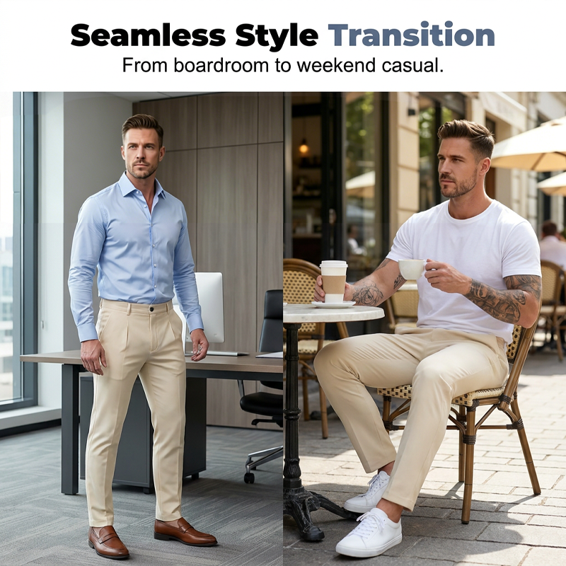 Men's Stretch Slim-Fit Business Trousers