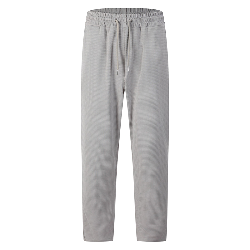 👖 Pull On & Go | Men's Waffle-Knit Drawstring Straight-Leg Pants