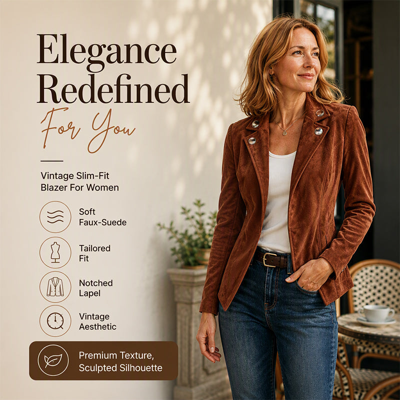 🍂✨ Women's Chic Lapel Slim Fit Jacket – Chic, Flattering & Effortlessly Elegant