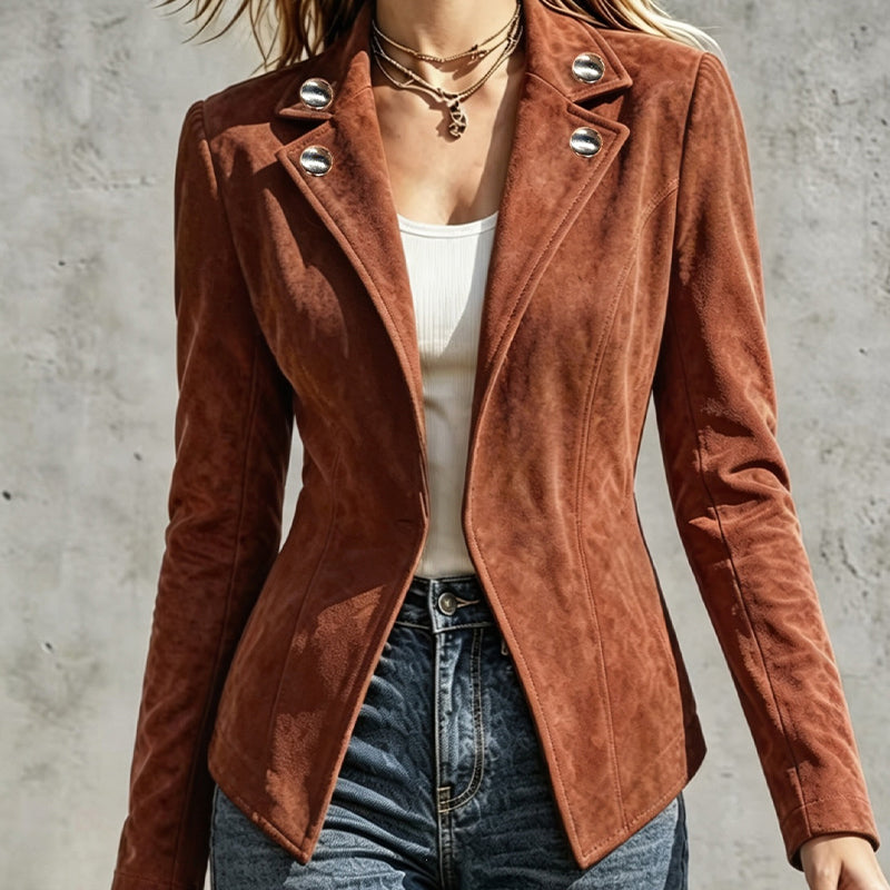 🍂✨ Women's Chic Lapel Slim Fit Jacket – Chic, Flattering & Effortlessly Elegant