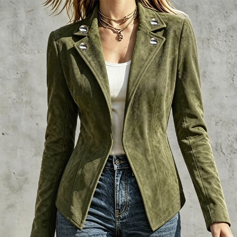 🍂✨ Women's Chic Lapel Slim Fit Jacket – Chic, Flattering & Effortlessly Elegant