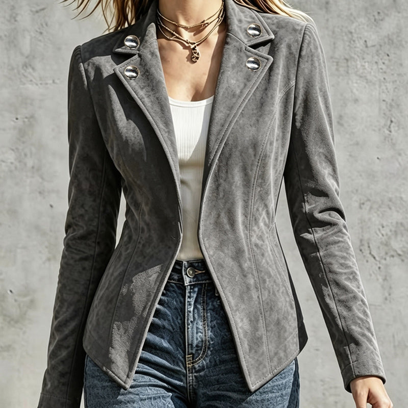 🍂✨ Women's Chic Lapel Slim Fit Jacket – Chic, Flattering & Effortlessly Elegant