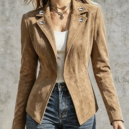 🍂✨ Women's Chic Lapel Slim Fit Jacket – Chic, Flattering & Effortlessly Elegant