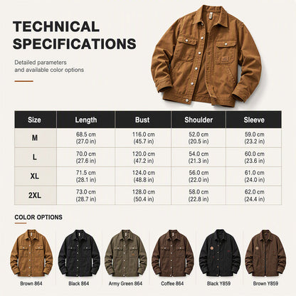 Men's Classic  Loose Fit Cargo Jacket