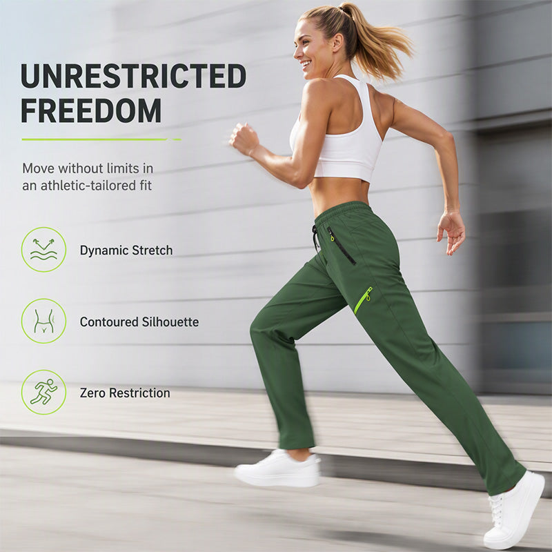 Women's Casual Athletic Pants with Zipper Pockets